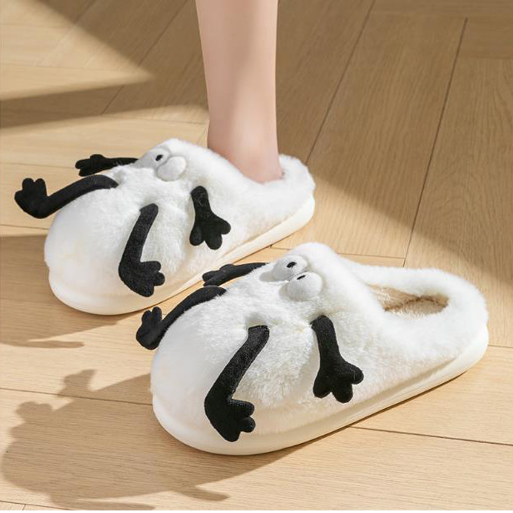 Winter woolen slippers woman Winter woolen flat bottomed womens shoes, man fashionable and warm mens slippers size 34-41-46 with box Color blocked man