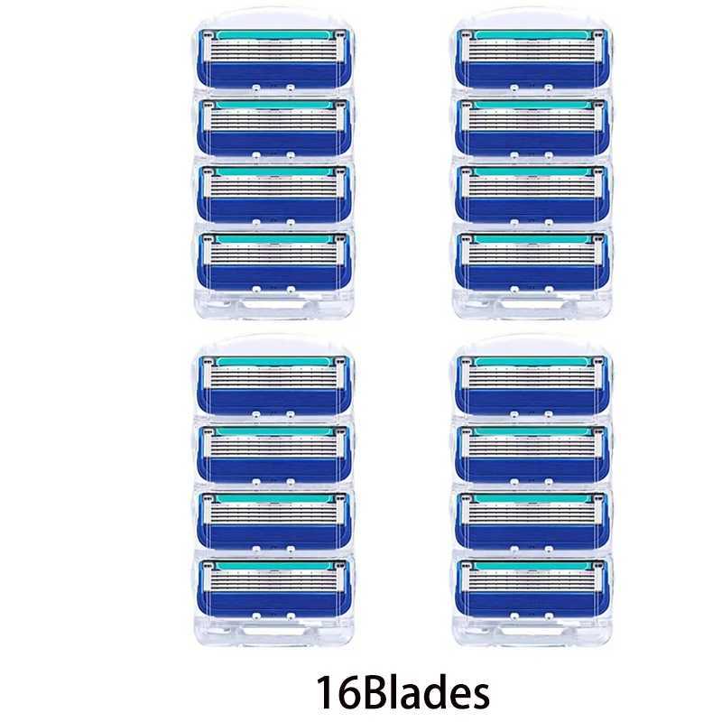 6/2/8/4 pieces of high-quality 5-layer manual shaver blades mens facial shaver replacement blades and shaver holder setW241211