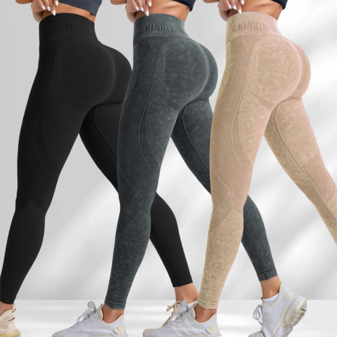 3pcs/set Waist Yoga Workout Set Solid Color Breathable High Waist Quick Dry Sports Yoga Women's Activewear