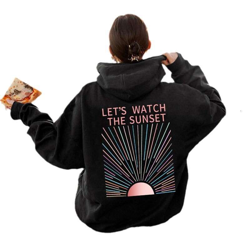 sweatshirts Men's and women's printed sunshine hoodie Let's Watch The Sunset hoodies