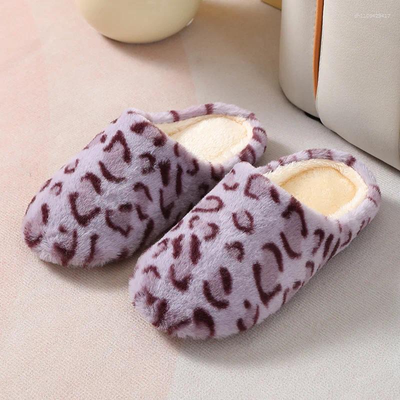 Slippers Winter Soft-Soled Silent Plush For Women Anti-Slip Indoor Cotton Warmer House Flat Floor Shoes Bedroom
