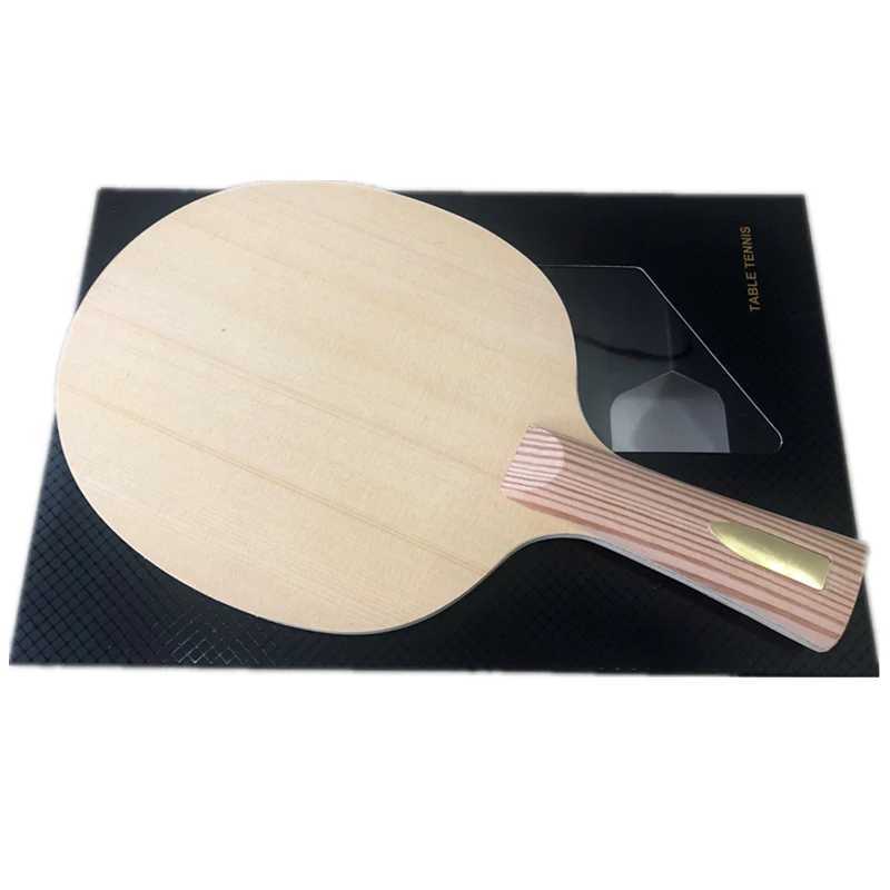 Stuor Blue caon Hinoki Tag Tennis Blade Hinoki Wooden Table Tennis Paddle with 7 Layers Fiber Optic caon for Quick Attack FL ST CS W241210