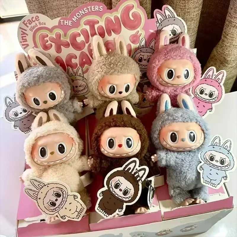Labubu The Monsters Heartbeat Macaron Enamel Face Cute Stuffed Pvc Figurine Tabletop Ornament Kawaii Toy Kid Christmas GiftC250310