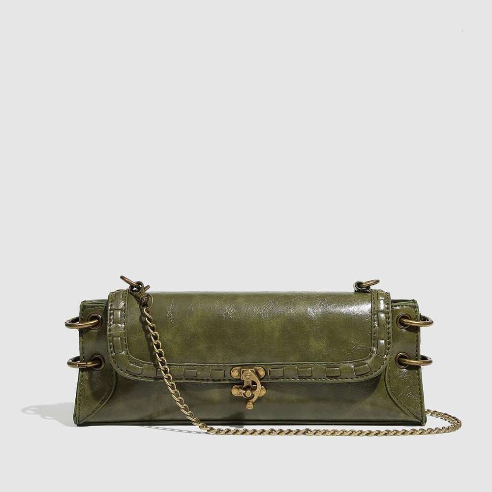 Fashionable bag Shoulder Belt Bag Waist purse Bags trendy buckle antique copper gold crossbody bags single shoulder hand-held bag