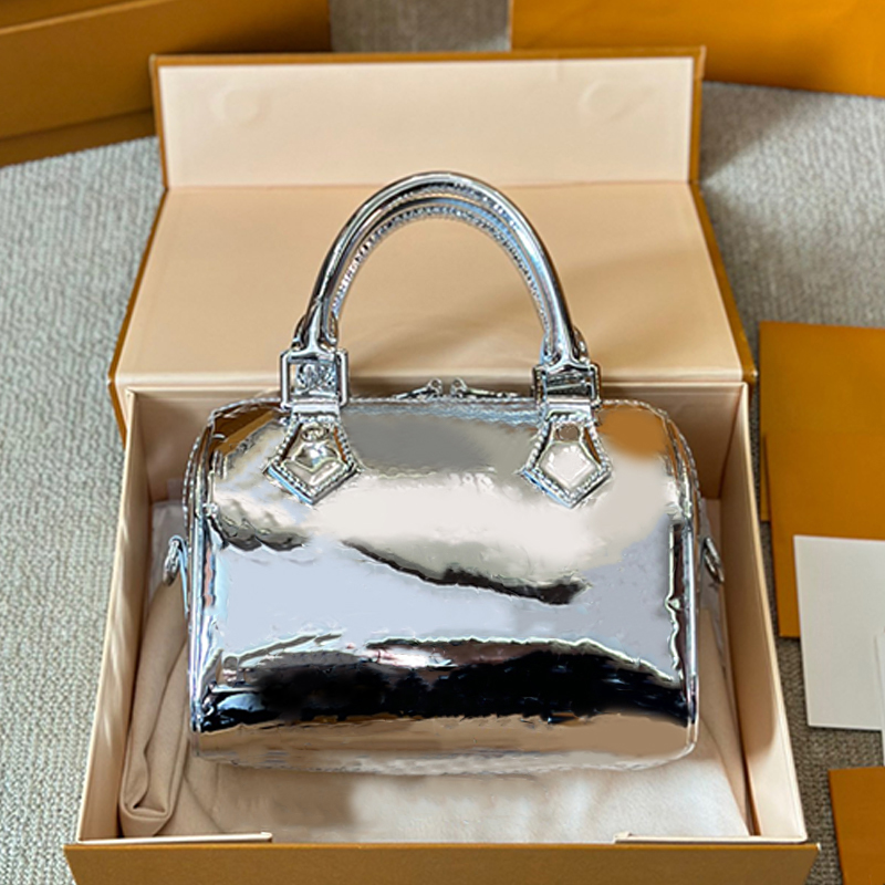 Silver Pillow Bag Designer Bags For Women Shoulder Bag Cowhide Leather High Quality Underarm Bag Lady Sac Luxe High Quality Internal Pocket Zipper Open