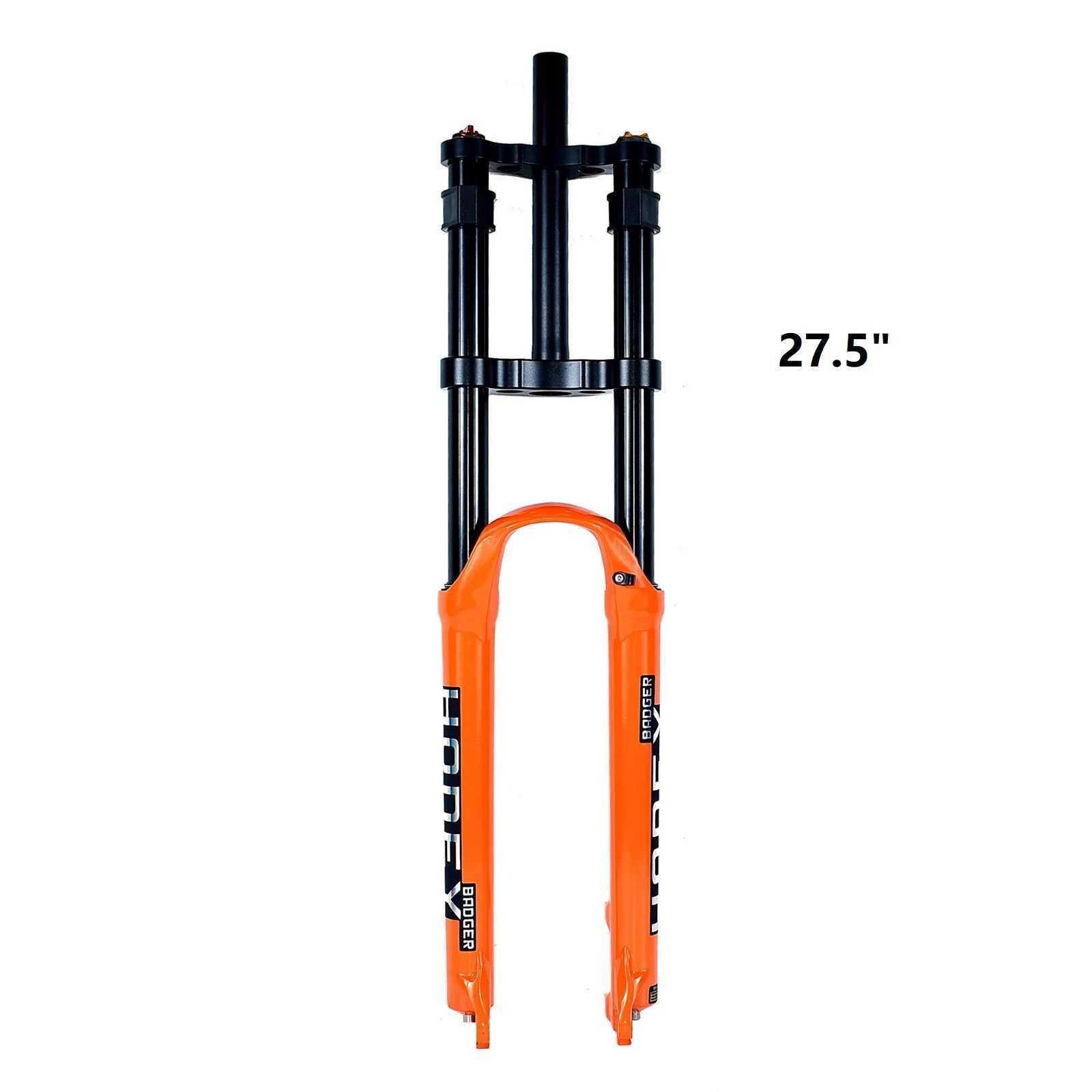 Bike Forks Mountain Bike DH Shoulder Fork 26 27.5 29 Inch Magnesium Alloy Air Fork 9X100MM Durable Straight Tube Hand Lock Fork S2412114