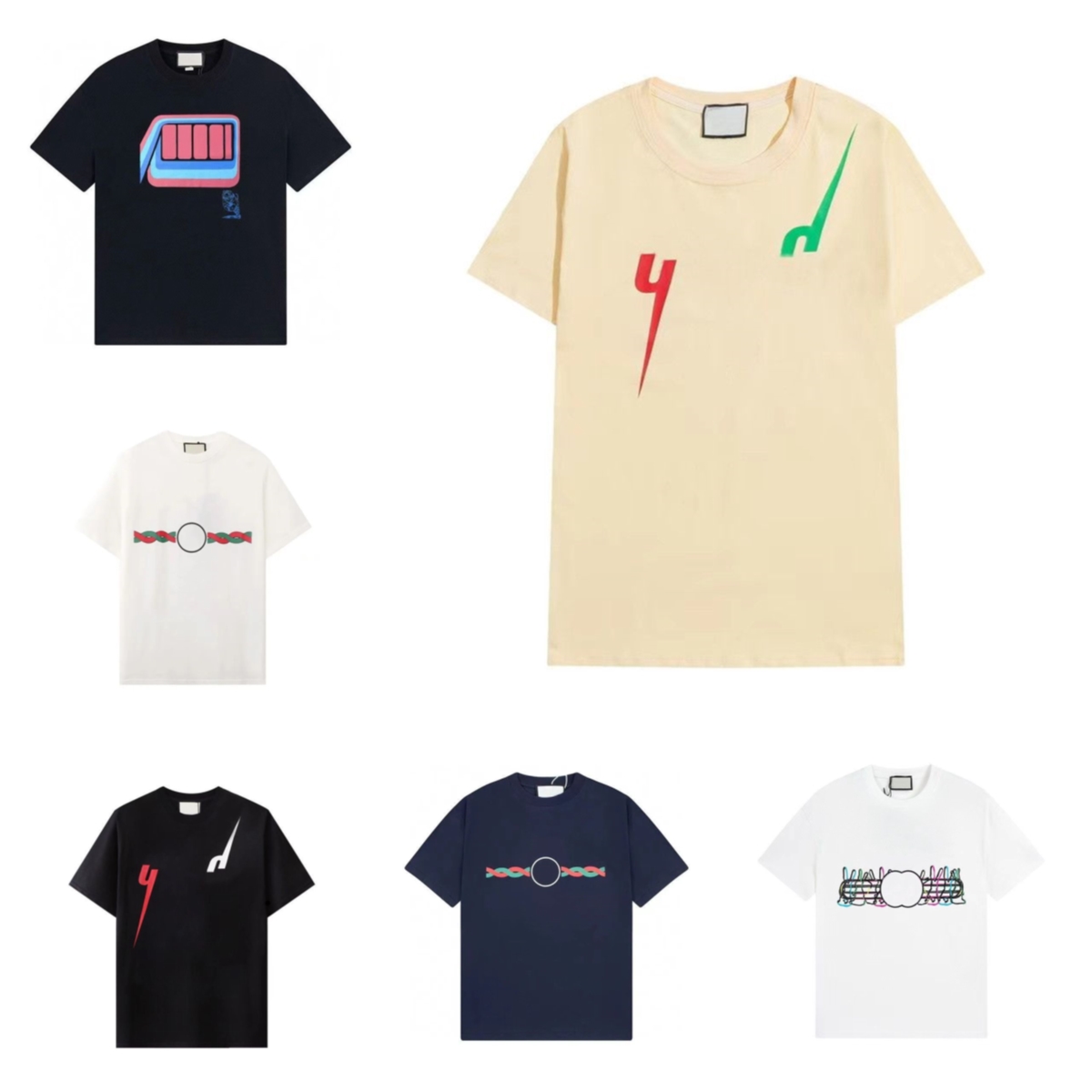 Men's t shirts designer Cotton Round Neck Printing quick drying anti wrinkle men spring summer high loose trend short sleeve male clothing