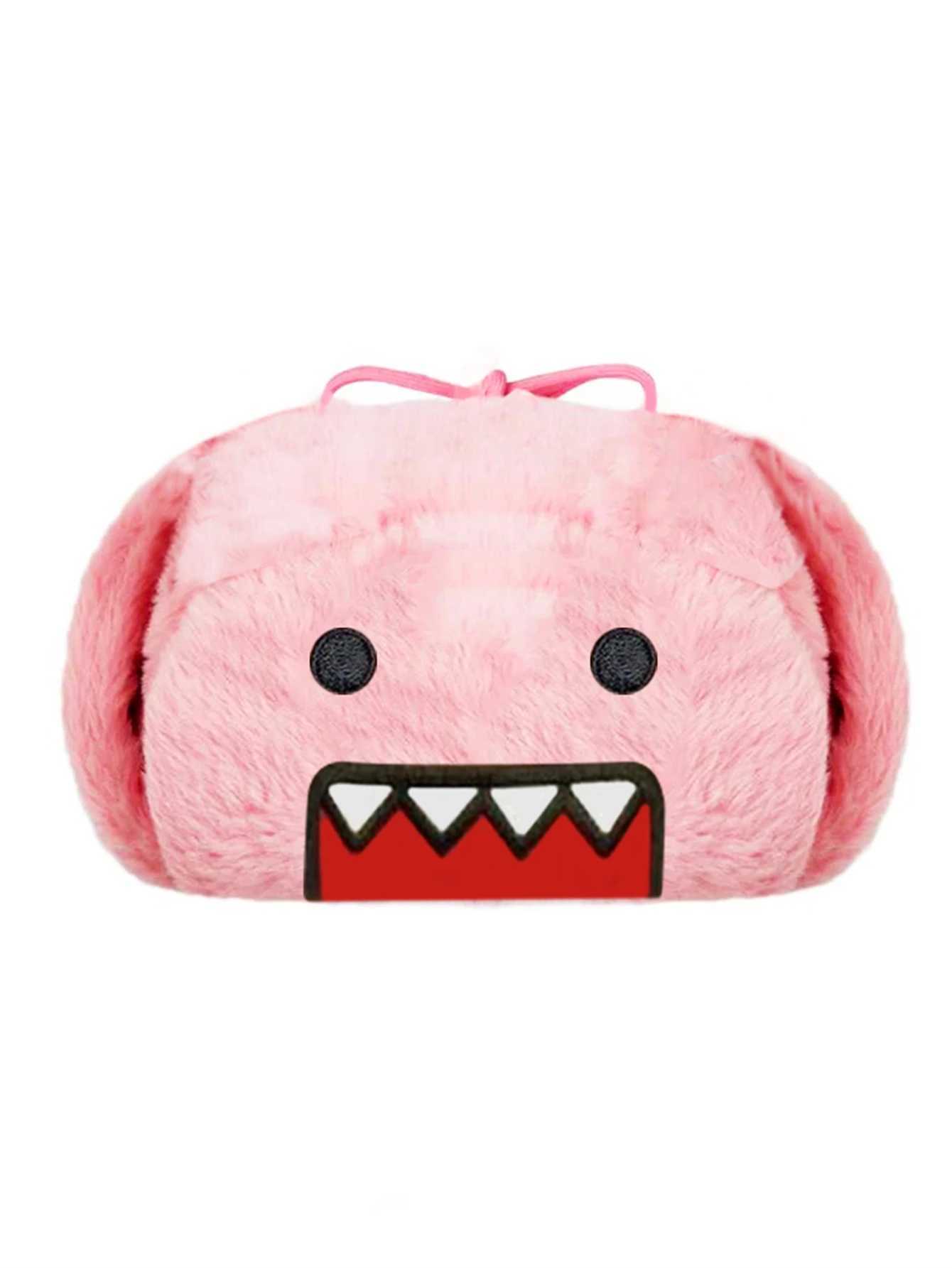Autumn Winter Outdoor New Unique Pink Domokun Cartoon Design Embroidery Craft Ear Protection Warm Coral Velvet Lei Feng HatX241210