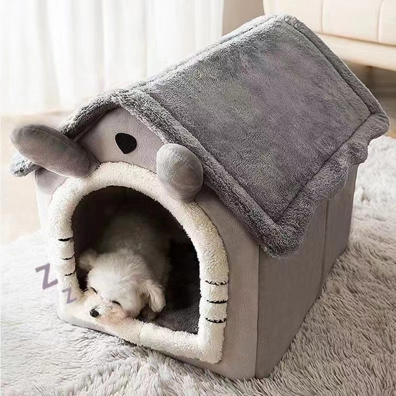 Pet Cave Donut Bed for Cats & Small Dogs - Soft Wool Nest sense of security dog house four seasons medium dog