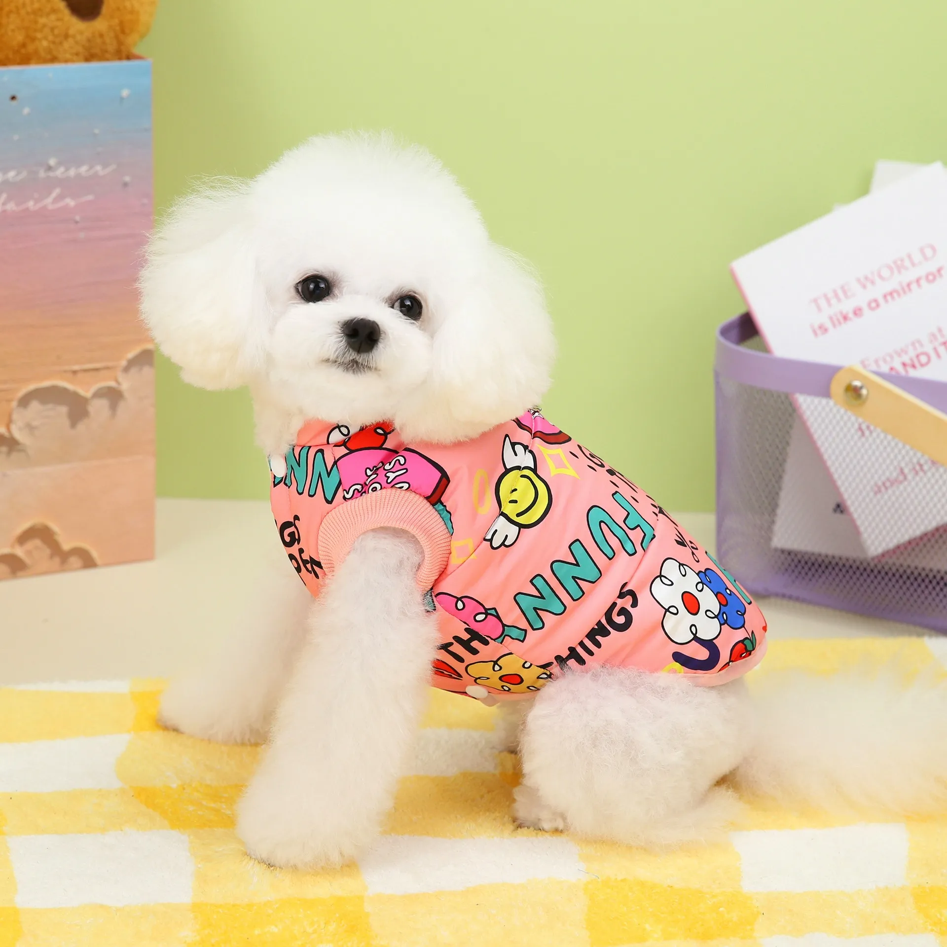 Comfortable Pet Apparel Collection - Cozy Cotton Vests for Dogs in Various Colors HF31