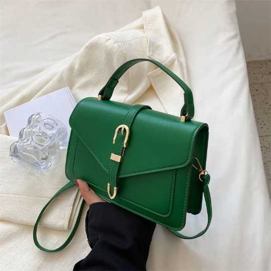 Green Fashion Luxury Womens Handbag Trend Womens Shoulder Bag Bright PVC Cross PU Wallet Womens Leather Handbag Z241210