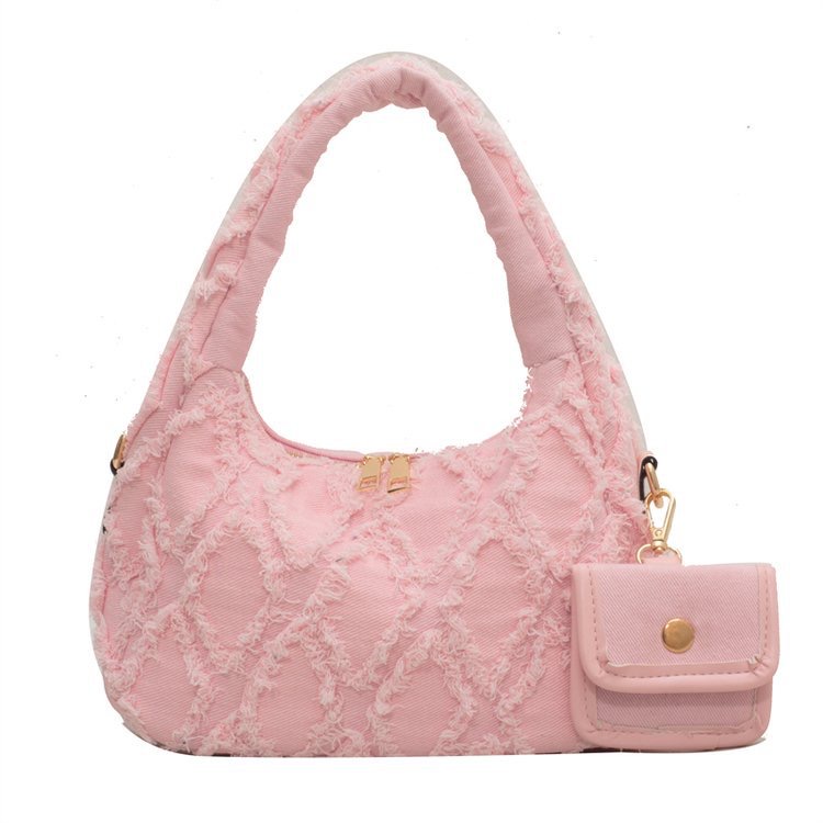 This Rhombus Denim Handbag Is Stylish, Simple , Suitable for Work, Commuting and Dating. H6.26