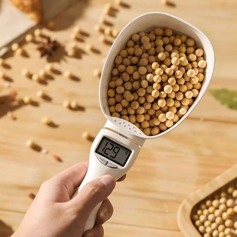 Pet Food Scale LCD Electronic Precision Weighing Tool Dog Cat Feeding Food Measuring Spoon Digital Display Kitchen Scale