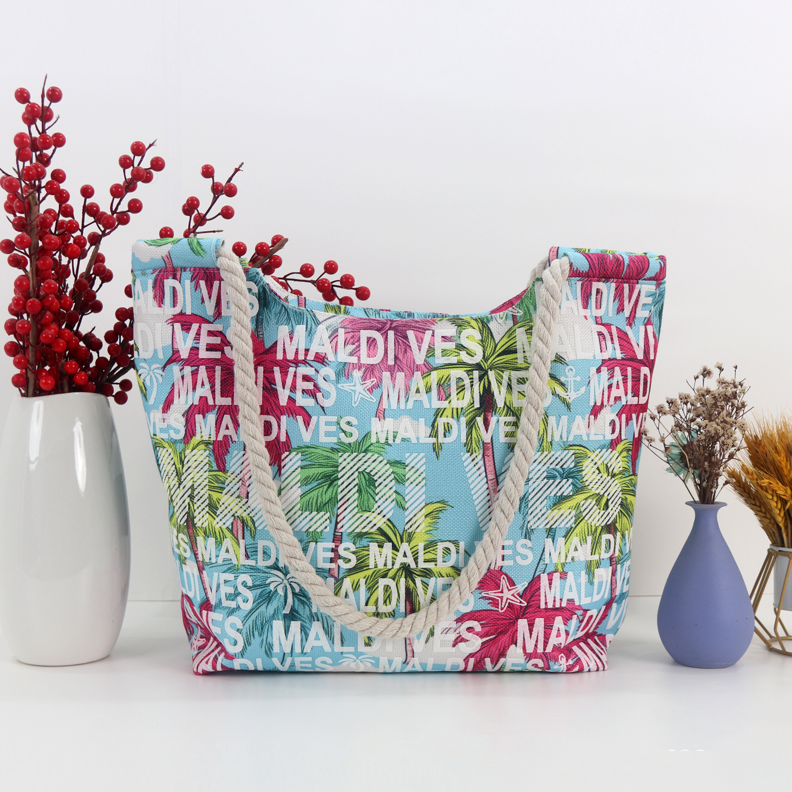 Bohemian new women's canvas New fashionable ethnic style handbag student class shoulder bag