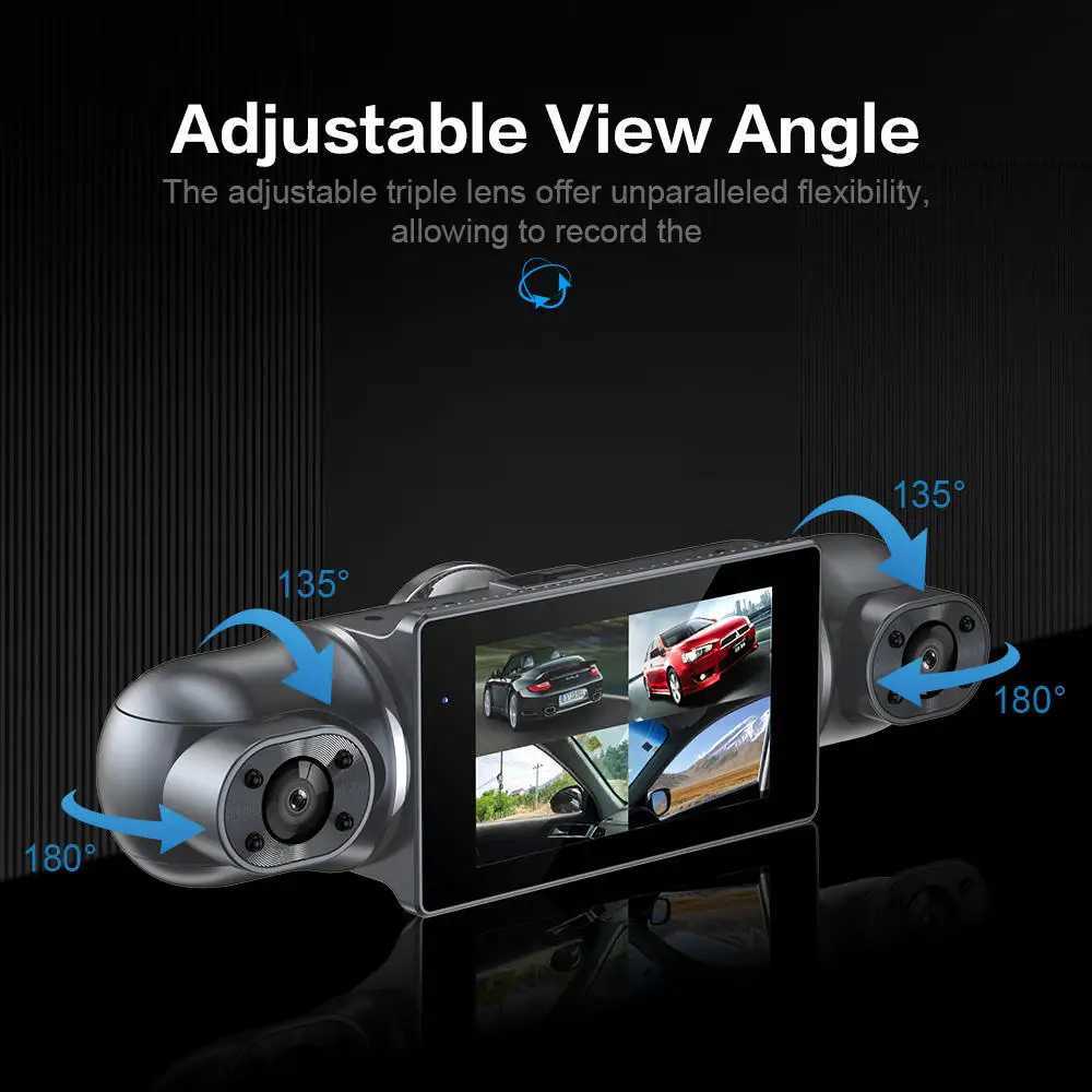car dvr 4*1080P GPS Car DVR Video Recorder WIFI APP Control 360 Degrees Dash Cam 4 Lens Night Vision Rear View camera car 24h Parking R250506