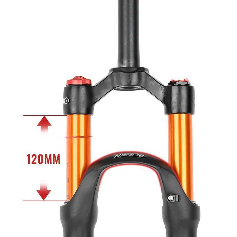 Bike Forks Bicycle front fork 26 27.5 29 inch Magnesium alloy Air pressure Shock absorption Suspension Disc Brake Manual Remote MTB Fork S2412114