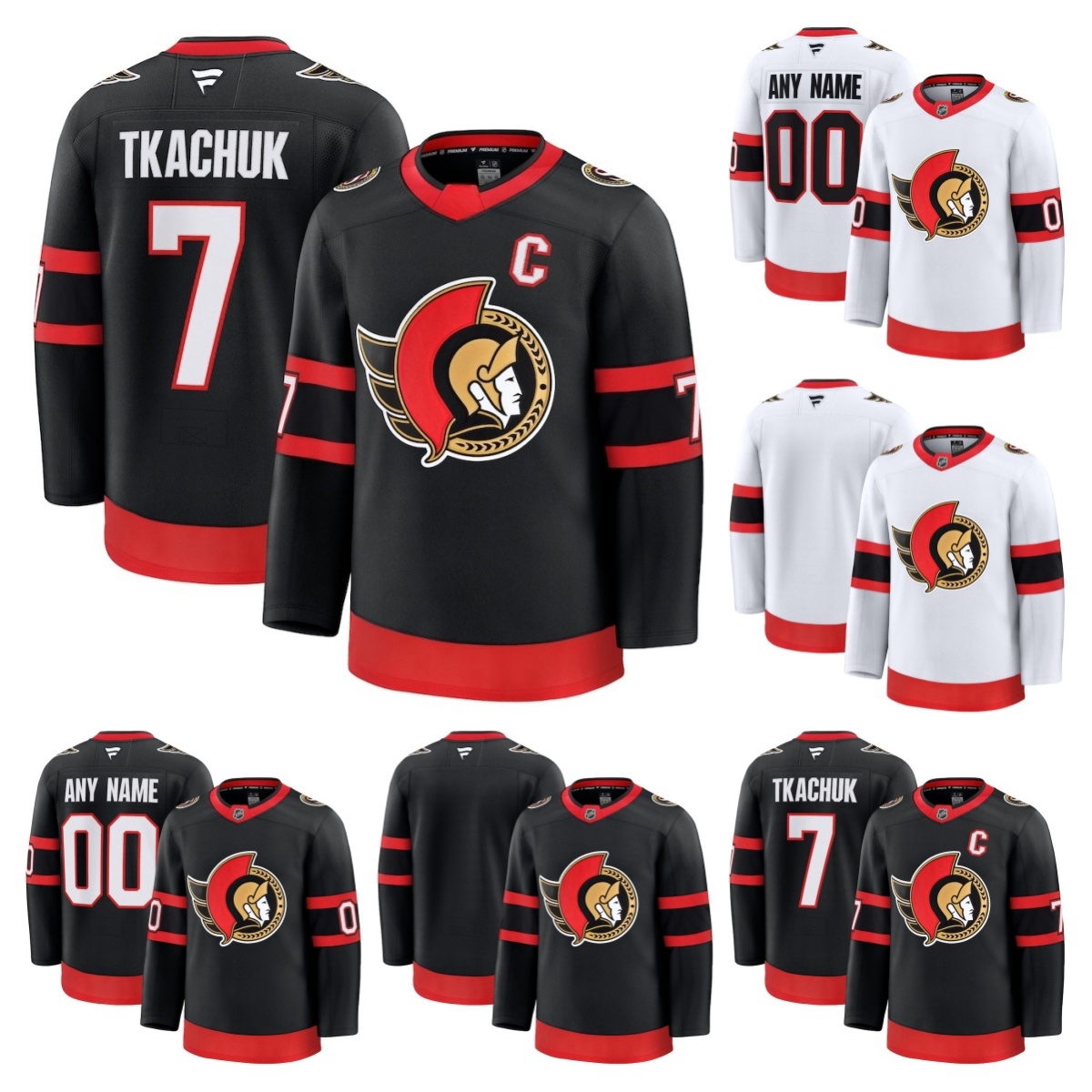 Ottawa Senator Hockey Jersey Fanatic Tim Stutzle Brady Tkachuk Drake Batherson Claude Giroux Josh Norris Adam Gaudette Jake Sanderson Thomas Chabot Nick Jensen