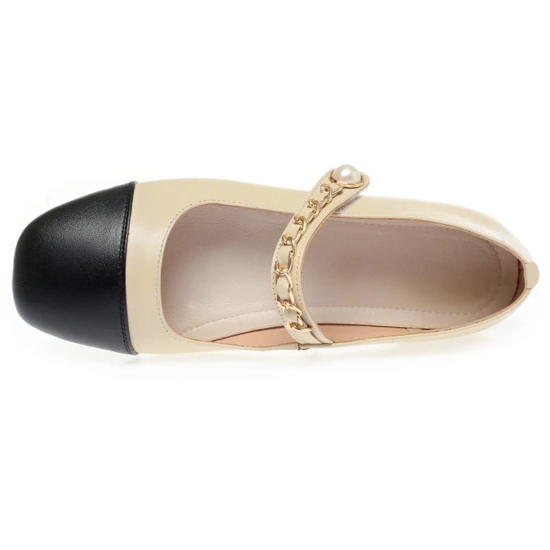 AIYUQI Mary Jane Shoes Woman Spring Genuine Leather Loafers Women Non Slip Soft Soled Beanie Shoes Ladies
