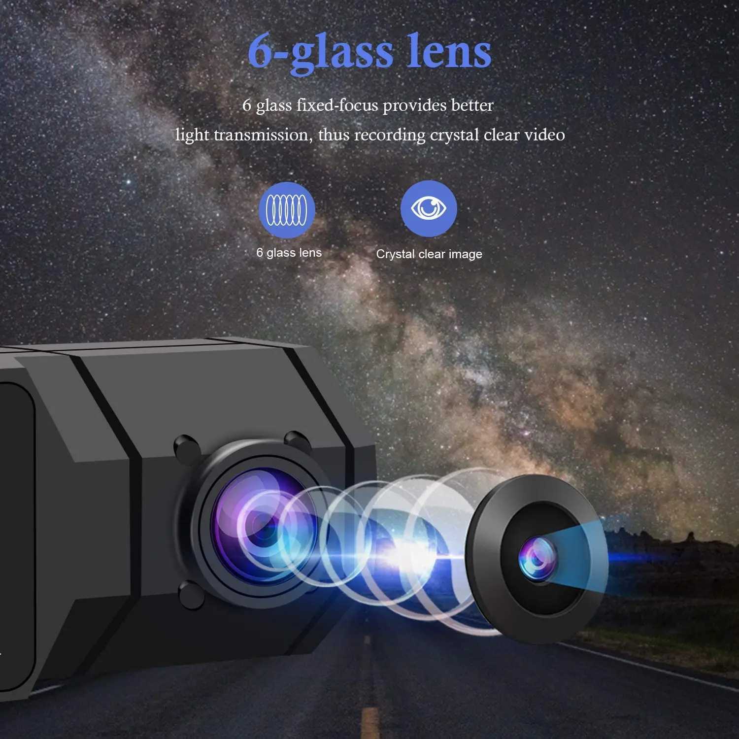 Car DVRs Car Recorder Dual Dash Cam FHD 1080P Front and Interior Dual Dash Cameras IR Night Vision Dashcam for Car Taxi Loop-Recording car dvr H250206