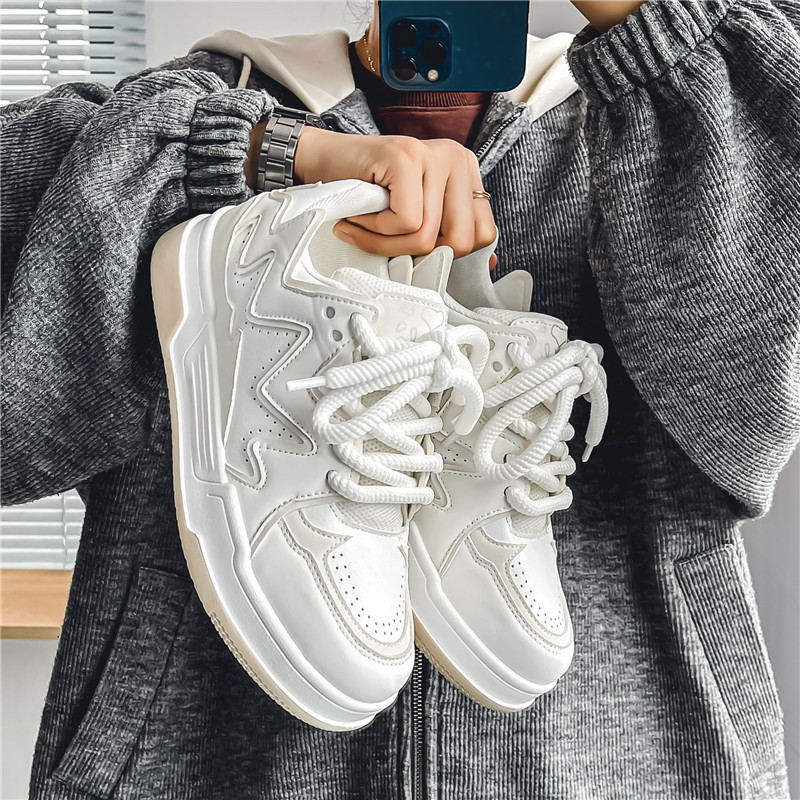 Casual Shoes Men Sport Shoes Breathable Trendy Flat Heel Non-Slip Tennis Training Sneakers