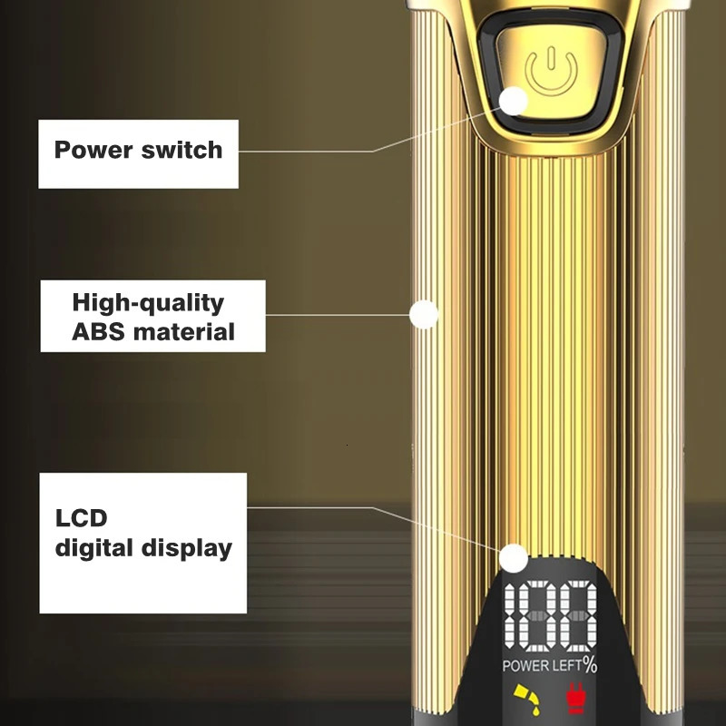 Kemei Professional Hair Trimmer For Men Electric Shaver Beard Hair Clipper Rechargeable Haircut Machine For Barber Salon Home 241211 S2562