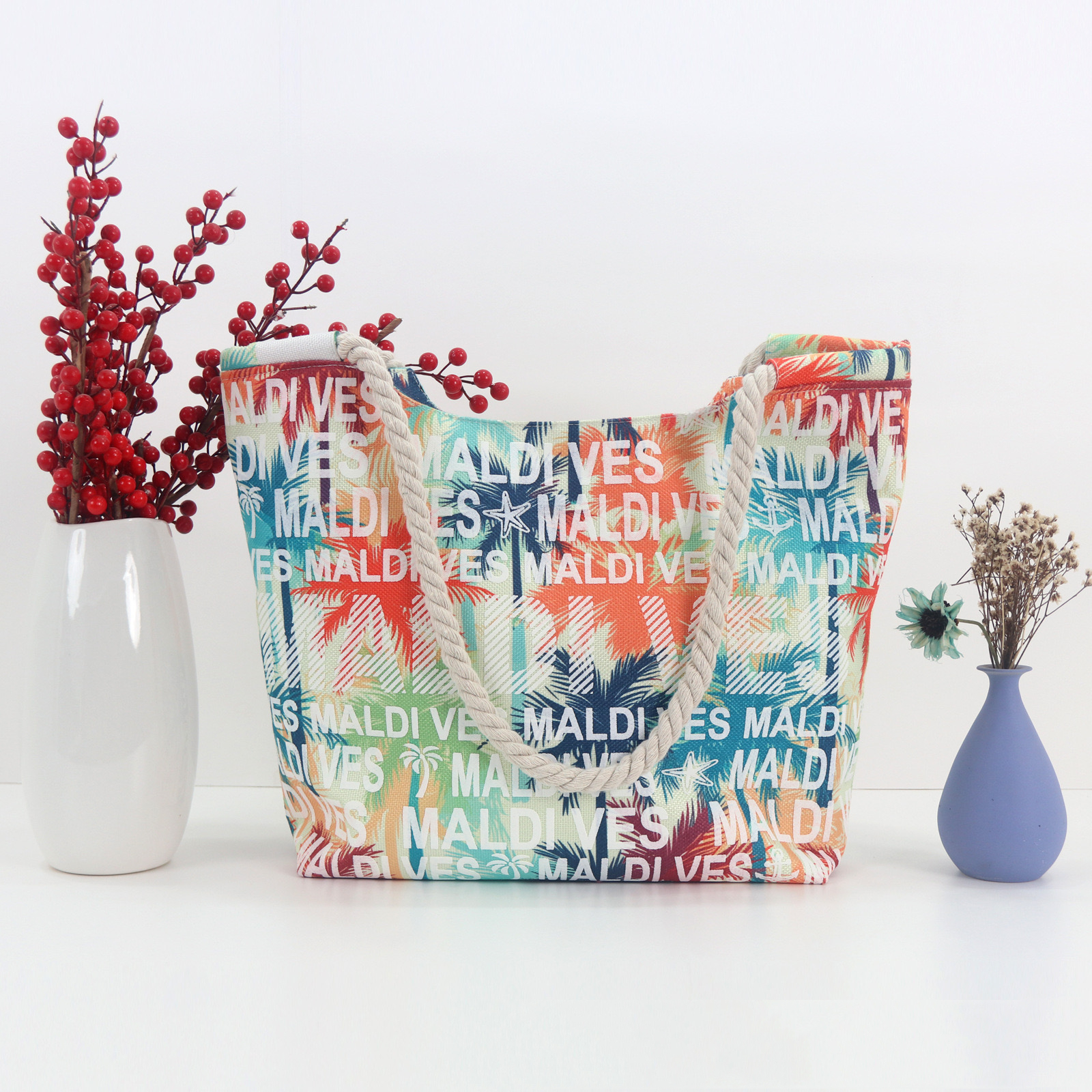 Bohemian new women's canvas New fashionable ethnic style handbag student class shoulder bag
