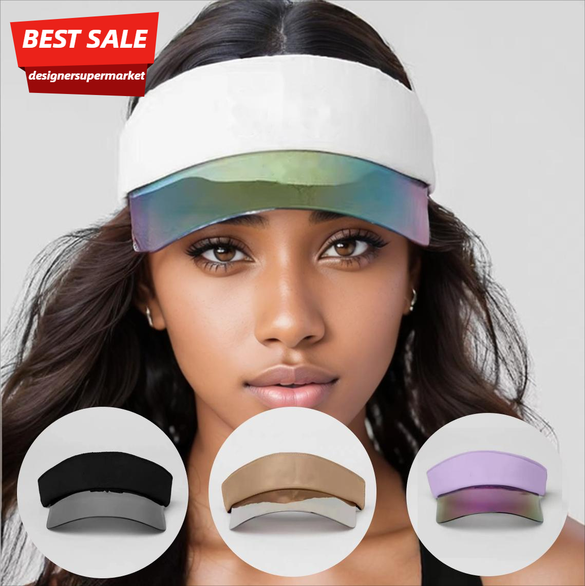 Yoga Visor Designer Sun Hat Visitor Summer Cap Casquette Uv Sunglasses Adjustable Size 56-62cm Sports Golf Tennis Beach Headband Baseball Hats
