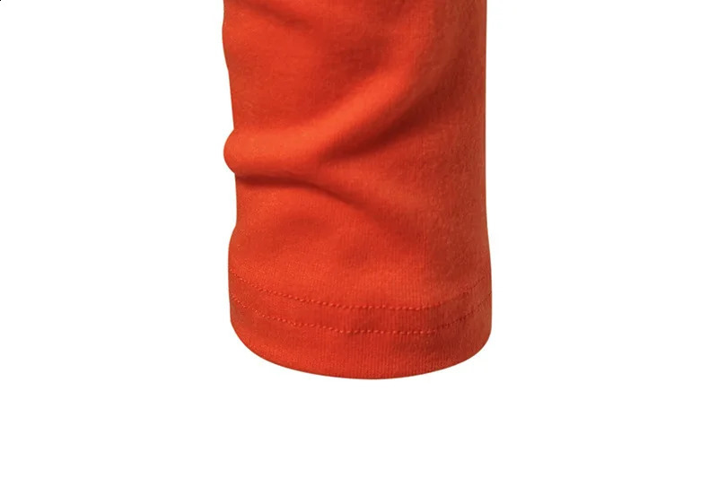 Mens Orange Turtleneck Sweater Autumn Winter Long Sleeve Slimming Basic Top Casual Warm Lightweight Underwear Puller 241205