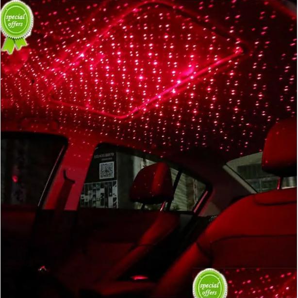Parts Other Interior Accessories New Car Roof Star Light Led Starry Laser Atmosphere Ambient Projector Usb Decoration Night Home Decor G