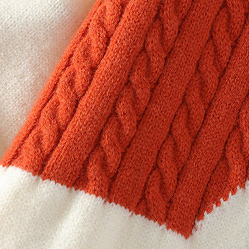 Chic Tide Fashion Retro-Inspired Sweater Matching Round Neck Knitted Top for Him & Her m043