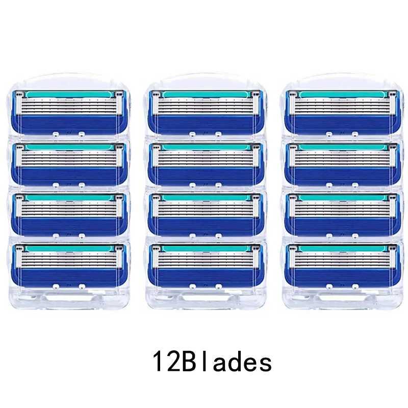 6/2/8/4 pieces of high-quality 5-layer manual shaver blades mens facial shaver replacement blades and shaver holder setW241211