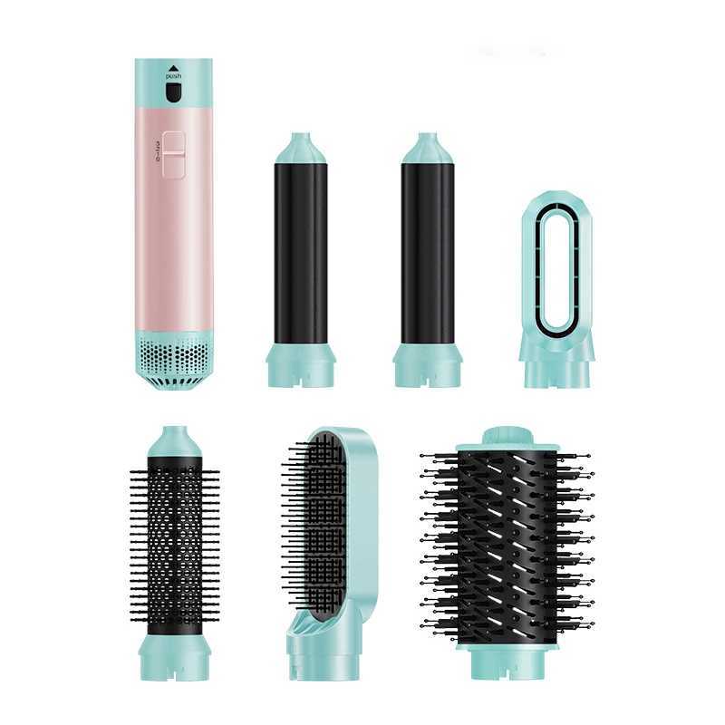 6 in 1 Hair Dryer Curler Straightener Comb Household Multistyler Set Hairstyler Blower Brush Curling Iron Salon Hot Air StylerXJ241211