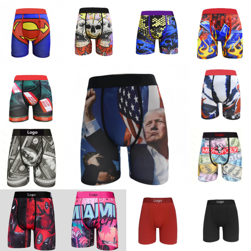 Quick Dry Men Shorts Designer Boxers Mens Short Pants Fashion Underpants Designer Pattern Print Underwear With Independent Packaging