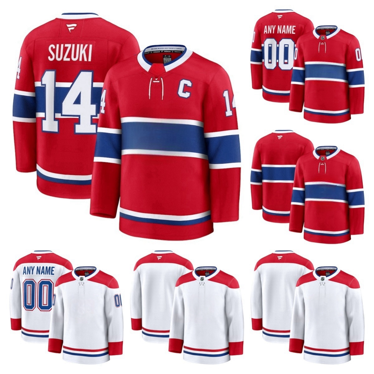 Nick Suzuki Canadiens Hockey Jersey Fanatic Christian Dvorak Emil Heineman Kirby Dach Kaiden Guhle Alex Newhook David Savard Jayden Struble Cole Caufield