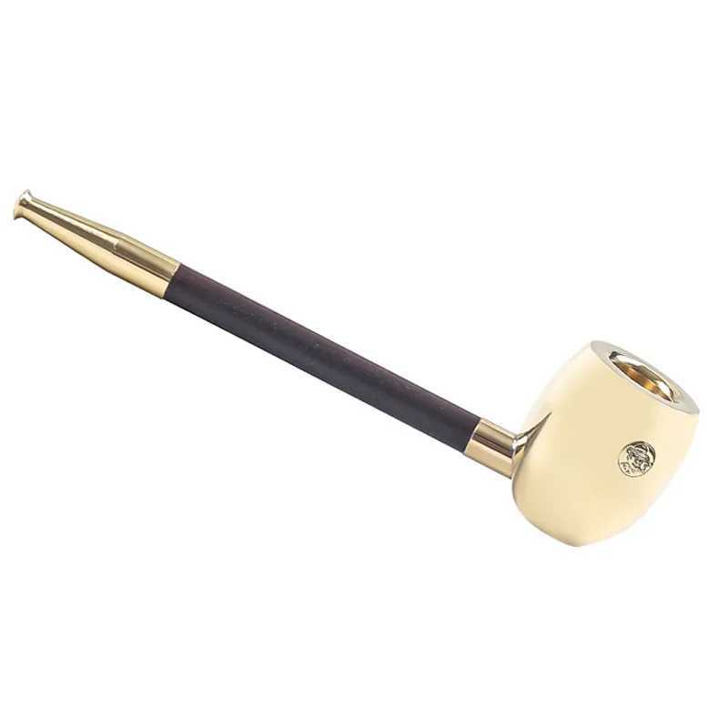 Kuye Brass Thickened Smoke Pipe Straight Through Type Without Filter Device Non Removable And Portable Popeye ShapeXJ241211