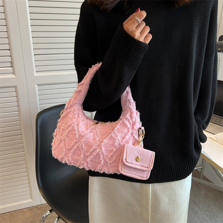 This Rhombus Denim Handbag Is Stylish, Simple , Suitable for Work, Commuting and Dating. H6.26