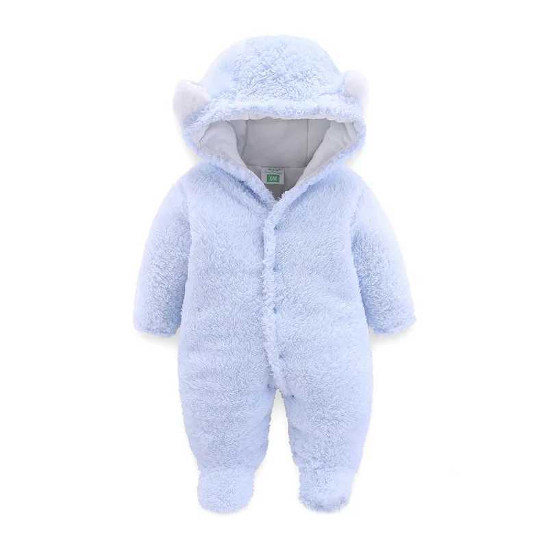 RAISE New Autumn Winter Newborn Boy Romper Hooded Thick Warm Baby Girls Furry Jumpsuit Baby Wool Set Preschool Boys Coat M241211