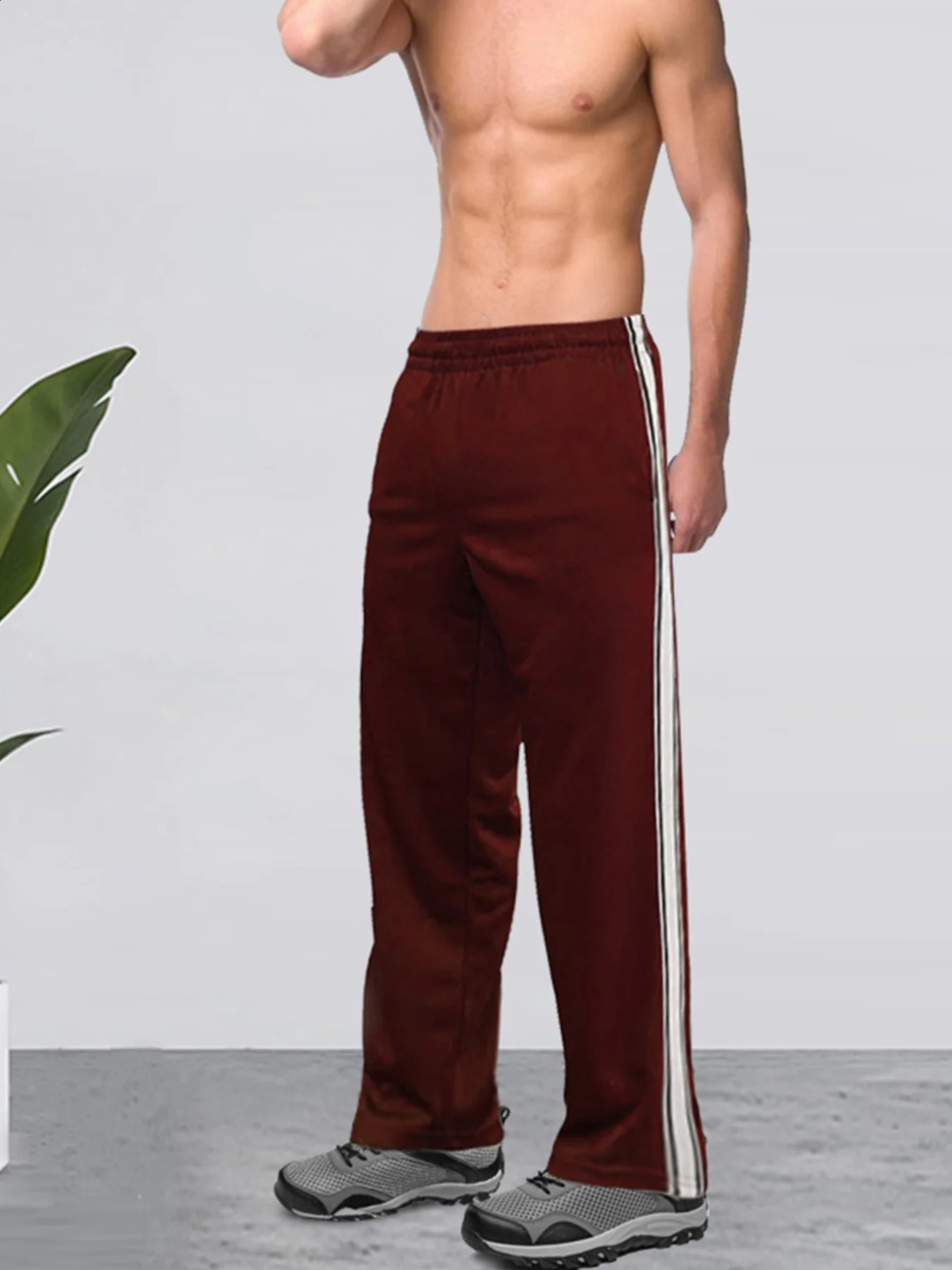 European and American mens spring summer casual patchwork straight pants loose sports sweatpants S3XL 241203Z