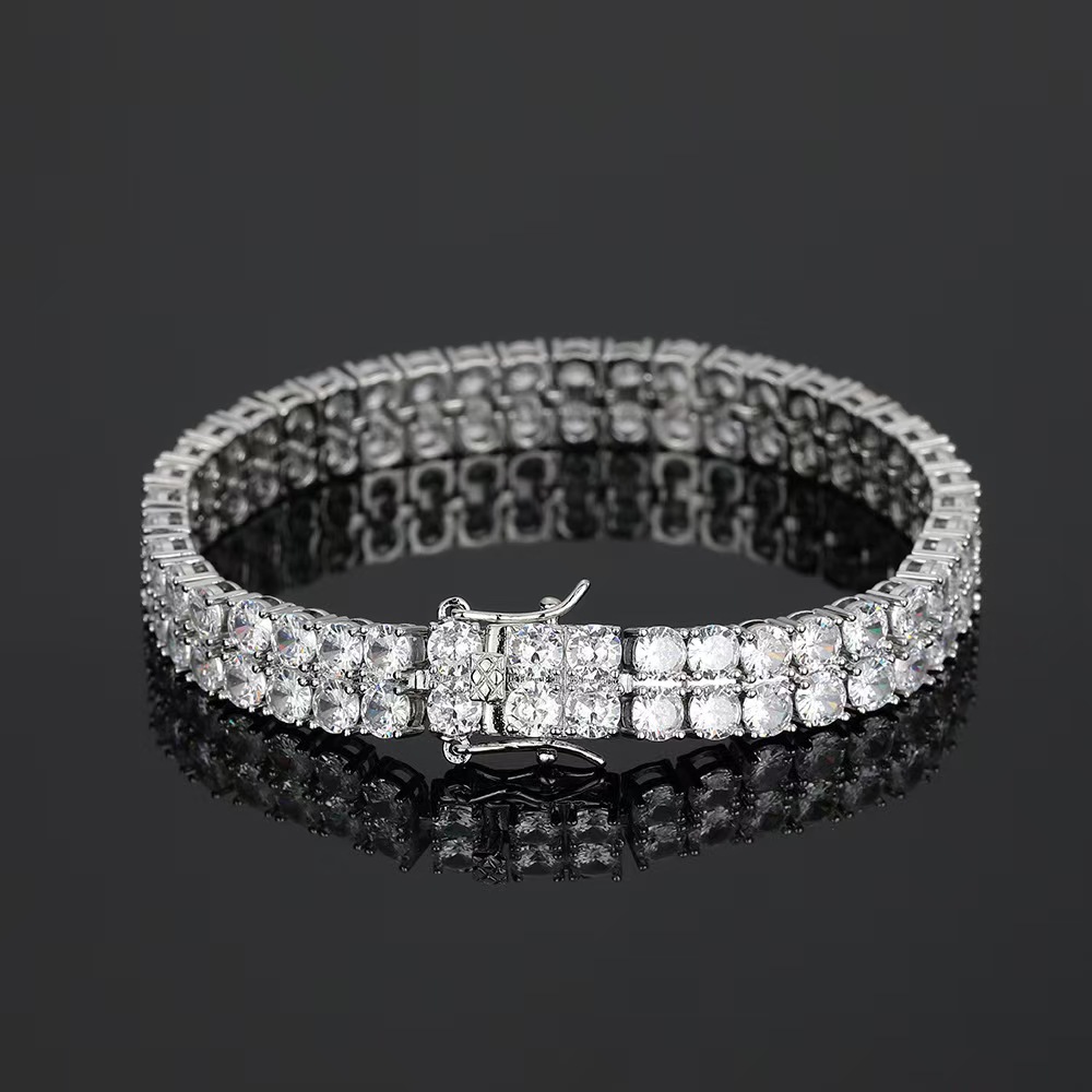 Tennis Chain, designer jewelry for women men nature charms jewelery love gift, 2024 New 6mm Moissanite bracelet