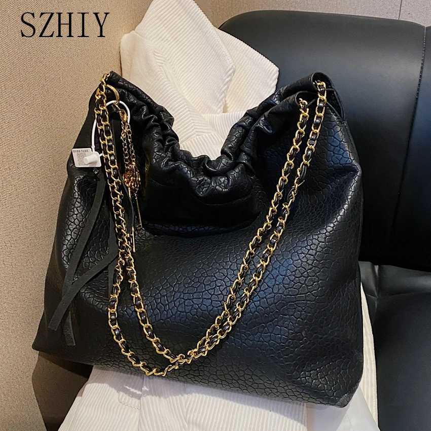 Shoulder Bag hot Women - Gold Chain Crossbody Purse, Large Capacity Tote with Pocket, Perfect for Office and Everyday Use