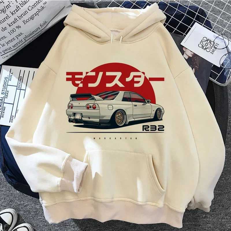 Jdm Printed Hoodie Men_Women Casual Fashion Hooded Shirt Woman y2k Long Slves Pullover Sweatshirts Unisex ClothingC241211