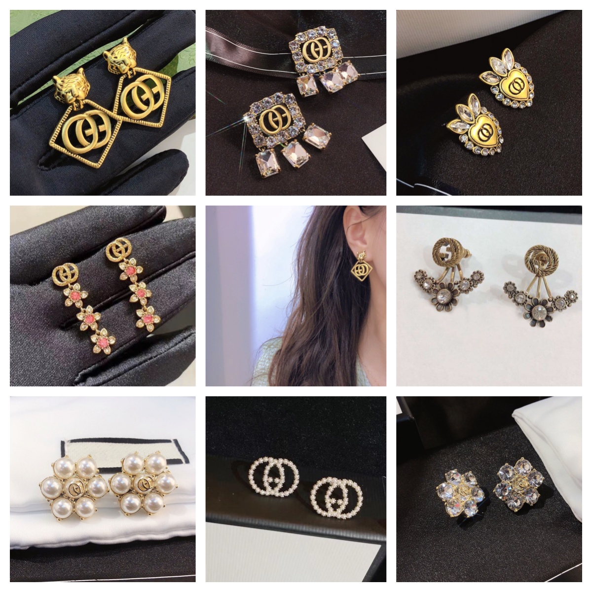 Good Quality Designer Stud Studs Crystal Pearl Jewelry Lover Gifts Earrings Womens Gril Friend Accessories Earring Never Fading