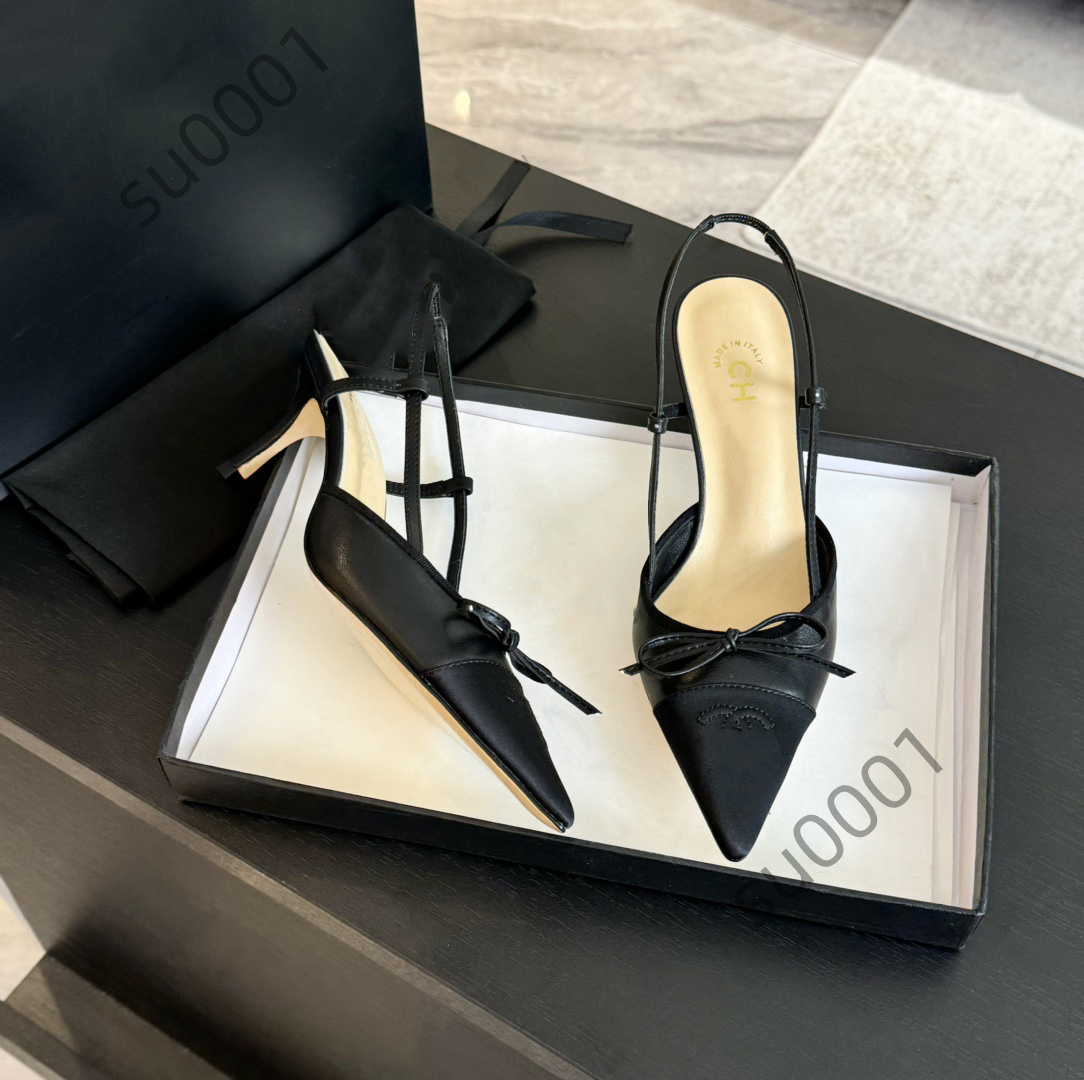 Designer sandals with pointed toe sloping back horseshoe buckle high heels mesh fashionable and sexy slim fit high heels luxurious designer formal shoes sizes 35-42