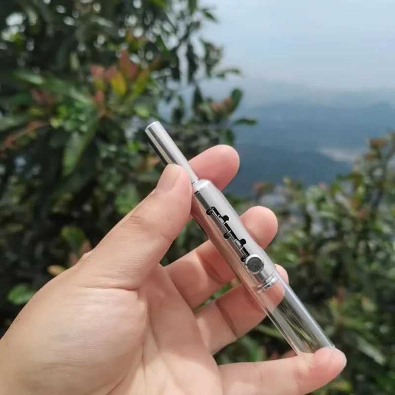 Upgrade Piston Type Glass Tobacco Pipe Mouth Tip Dry Burning Dry Herb Pipas Filter Retractable Grass Pipe Smoking AccessorieXJ241211