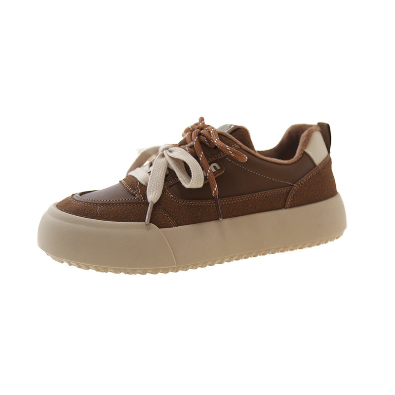 Women Shoes:Versatile Thick Soft Sole Casual Athleisure Style Fashion Shoes,Brown/Coffee,Free shipping