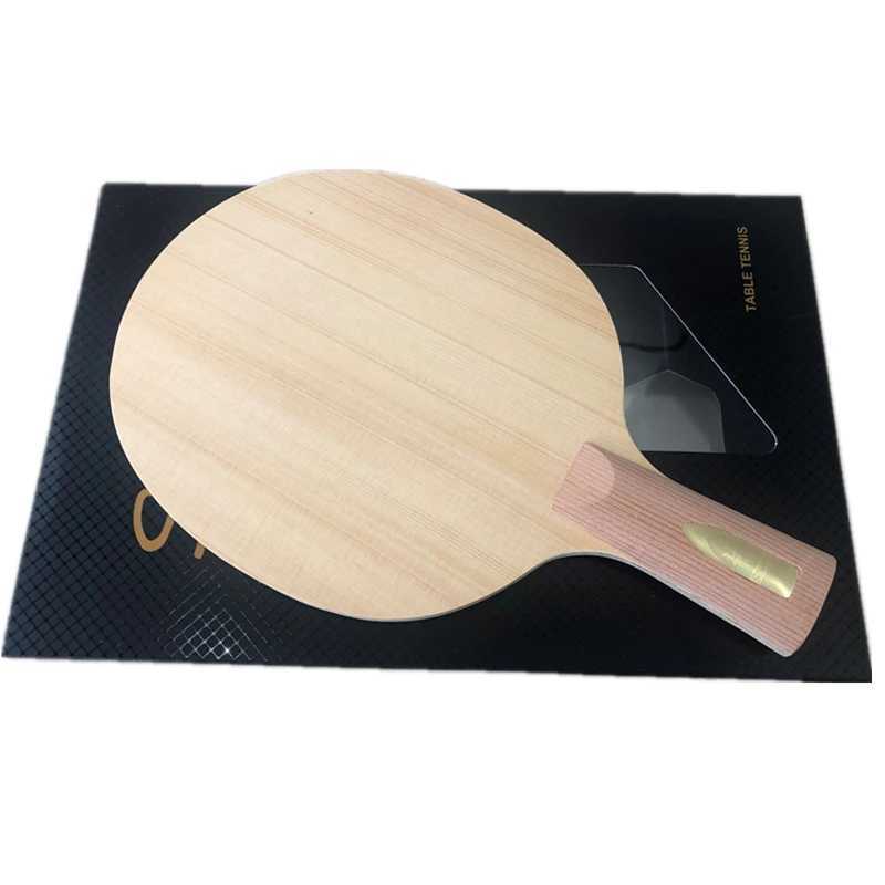 Stuor Blue caon Hinoki Tag Tennis Blade Hinoki Wooden Table Tennis Paddle with 7 Layers Fiber Optic caon for Quick Attack FL ST CS W241210
