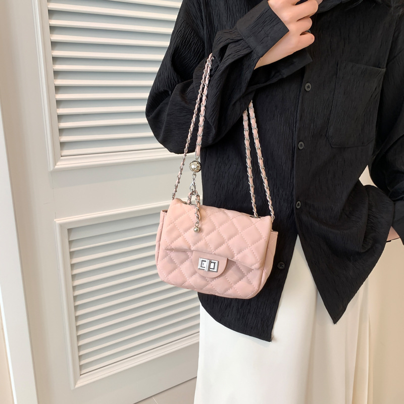 Fashion Bag Womens Designer Bags: Quilted Faux Leather Crossbody With Chain Strap - Elegant Square Design, Versatile Single Shoulder New Free Delivery