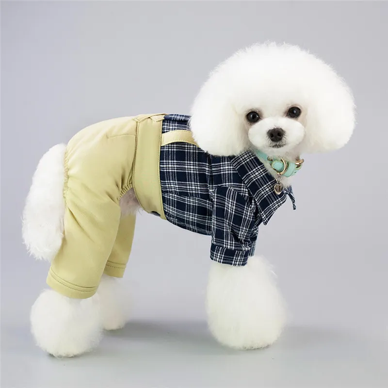 Pet clothing clothes for pets Dog clothes Teddy dog Spring autumn Overalls Dogs Apparel drop ship HF43