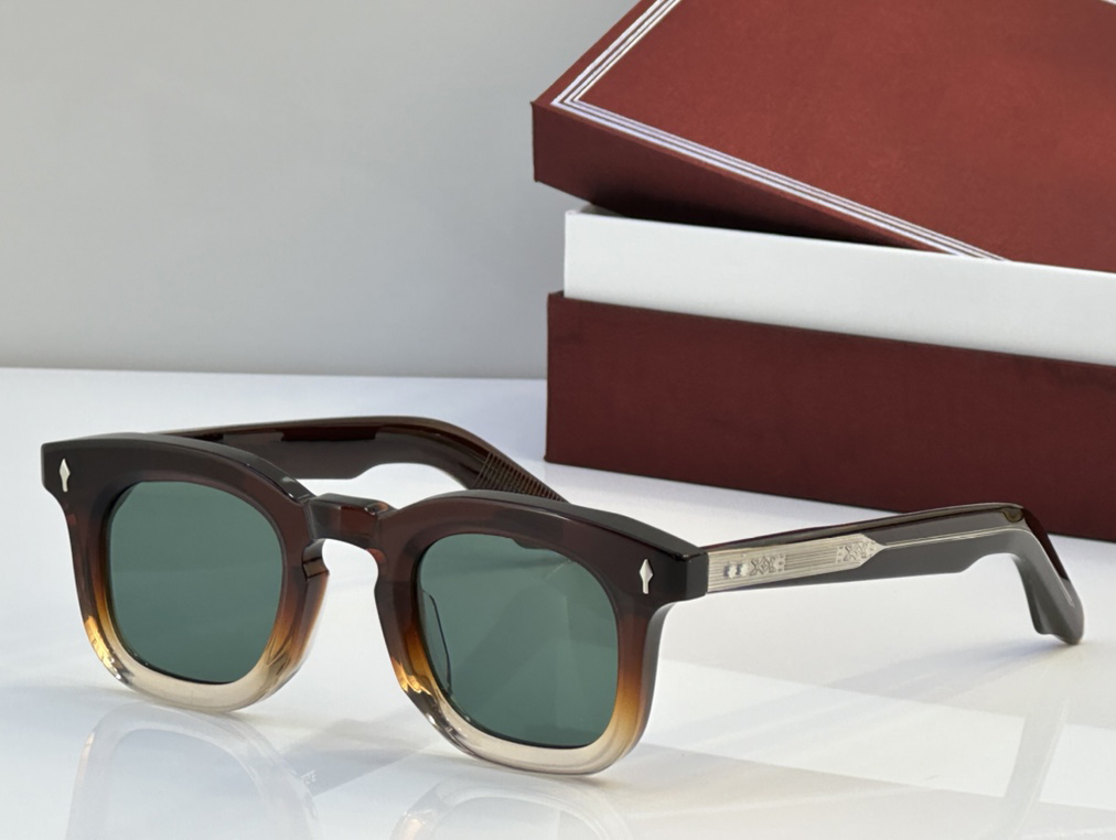 Square Sunglasses Brown Crystal Frame/Green Lens Devauxi Men Women Stylish Glasses Designer Sunglasses Summer Sunnies UV400 Eye Protection with Case