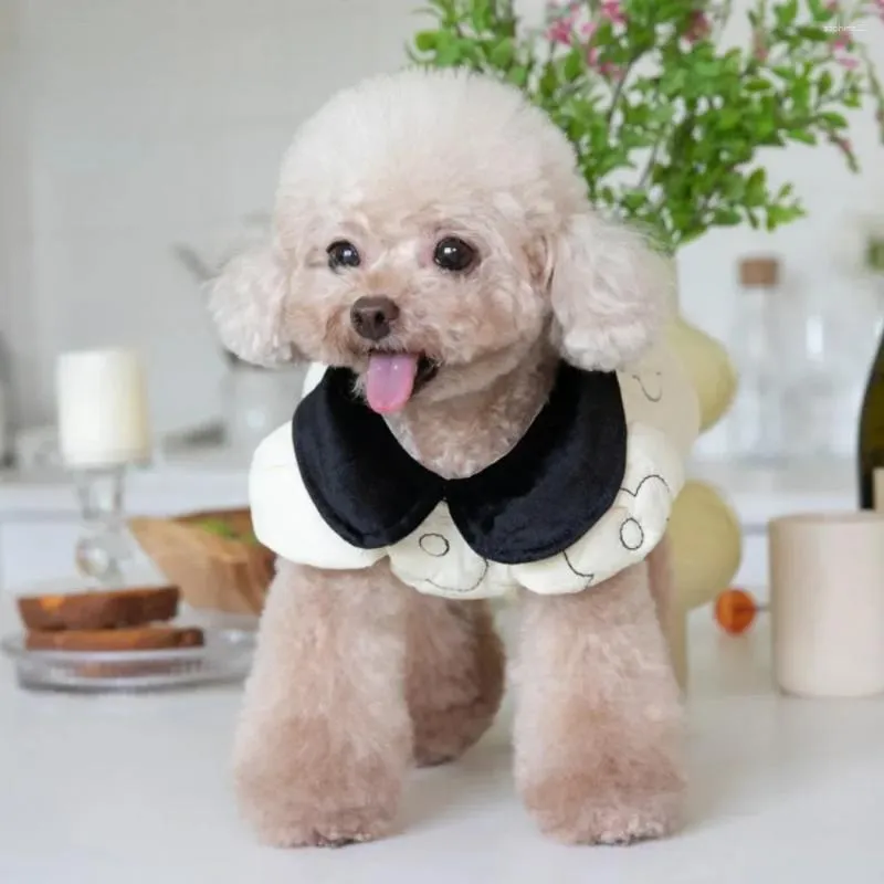 Dog Apparel Autumn Winter Pet Plush Lapel Coat Warm Skirt Clothes Teddy Designer For Small Dogs HF49
